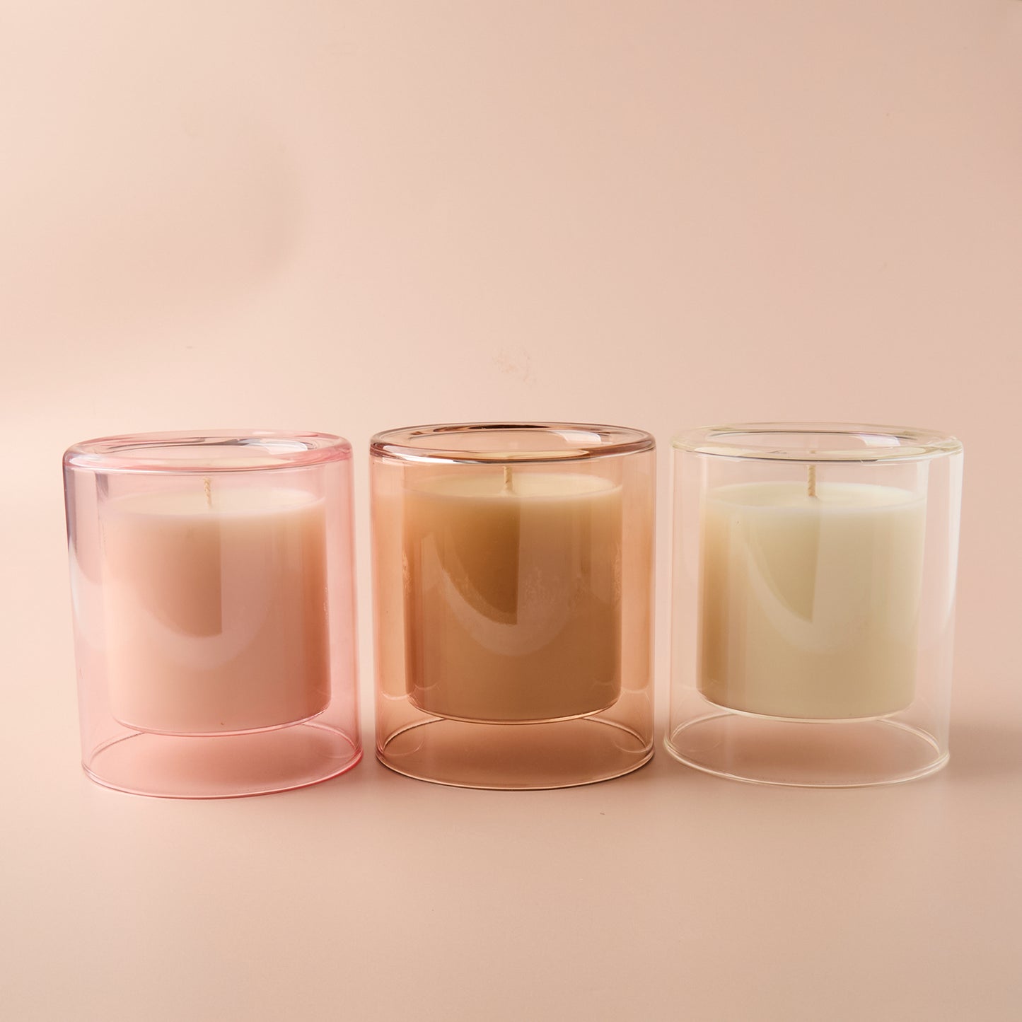 Solara 25cl Double Wall Candle Vessel - Amber