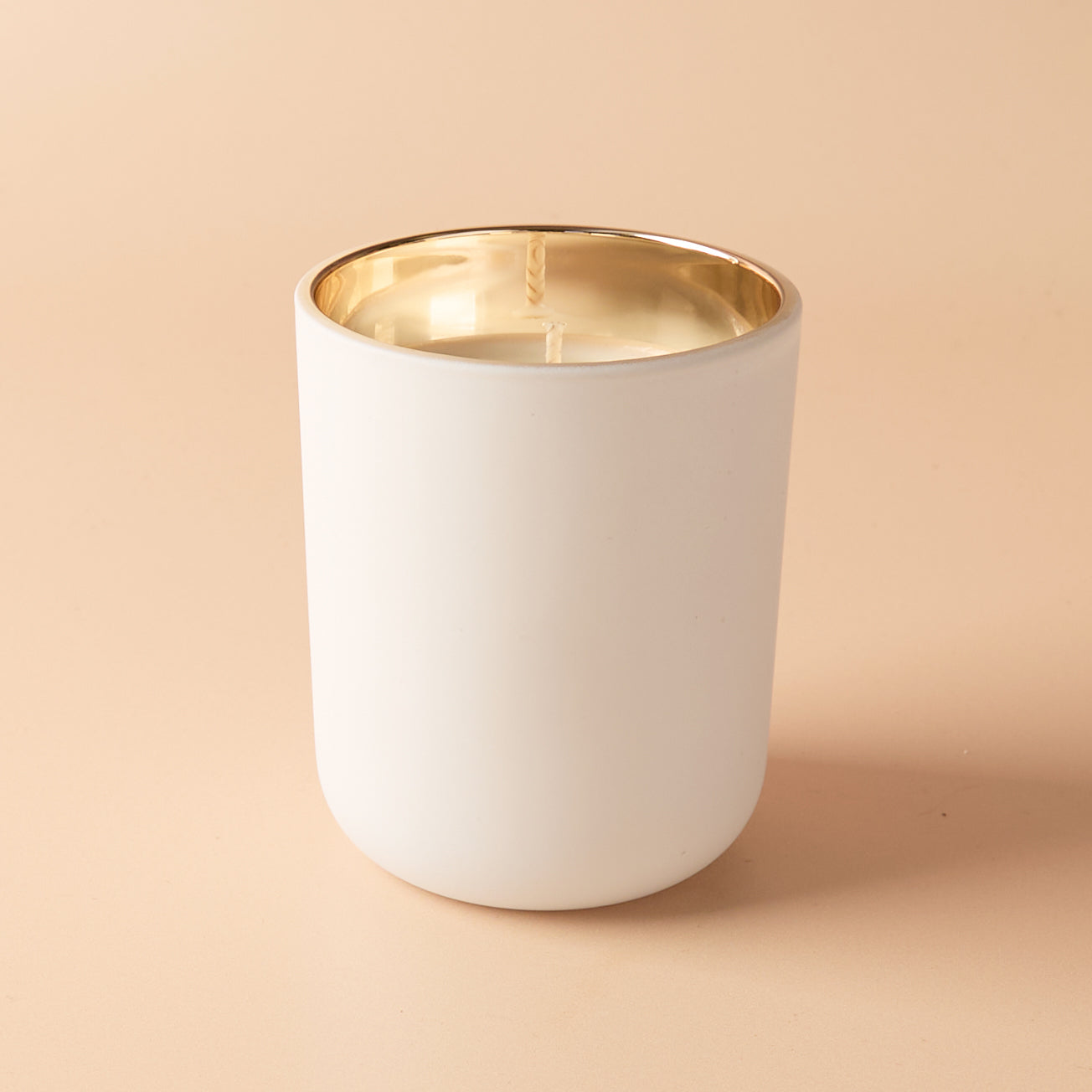 Pixie 20cl Candle Vessel - Matt White with Gold Inside