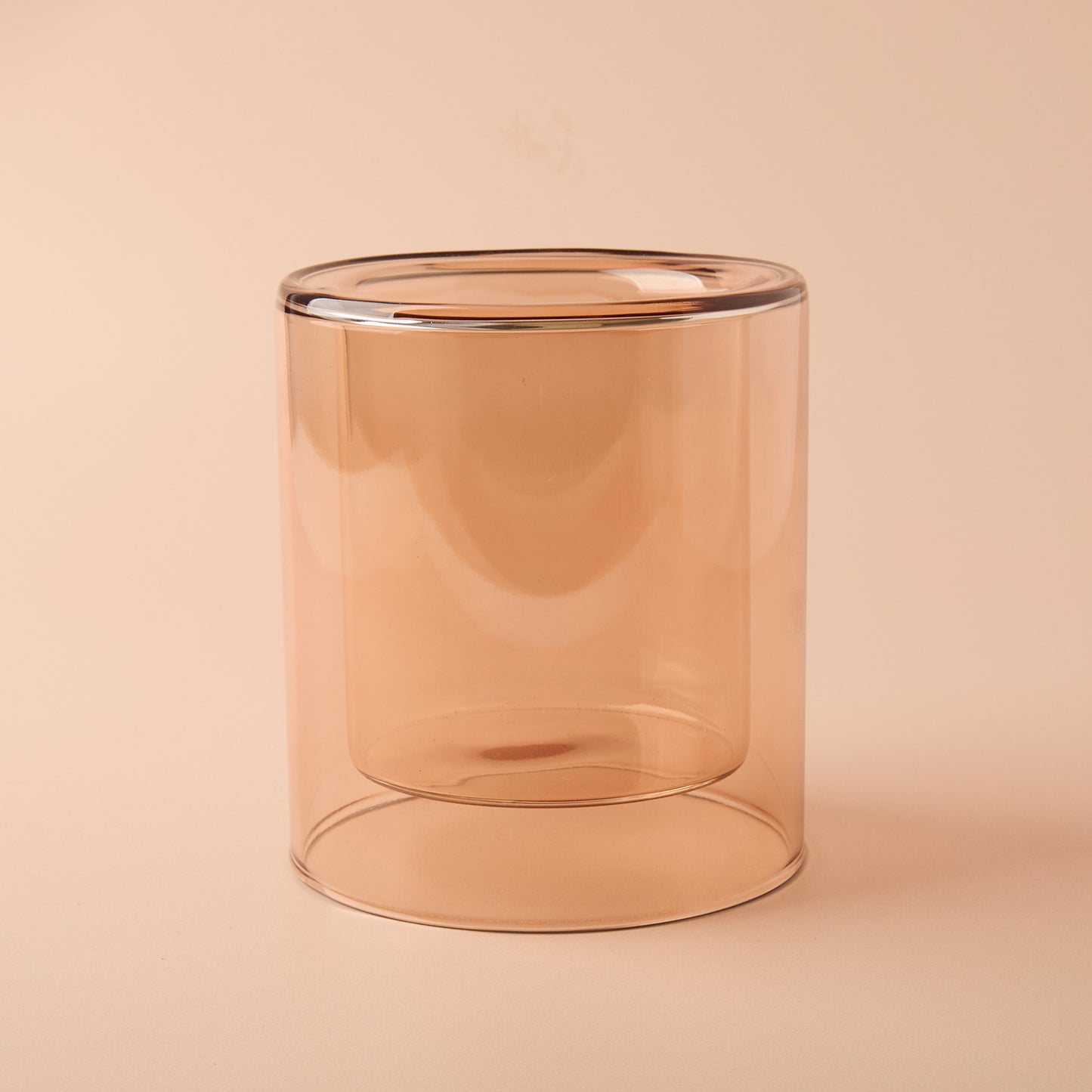 Solara 25cl Double Wall Candle Vessel - Amber