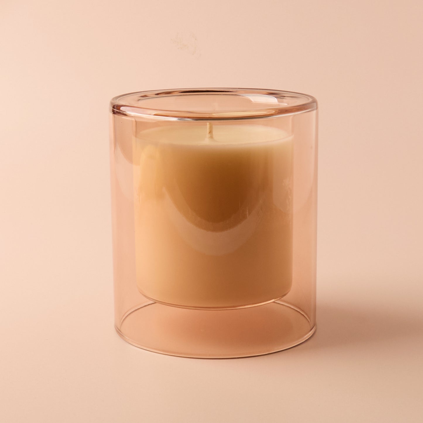 Solara 25cl Double Wall Candle Vessel - Amber