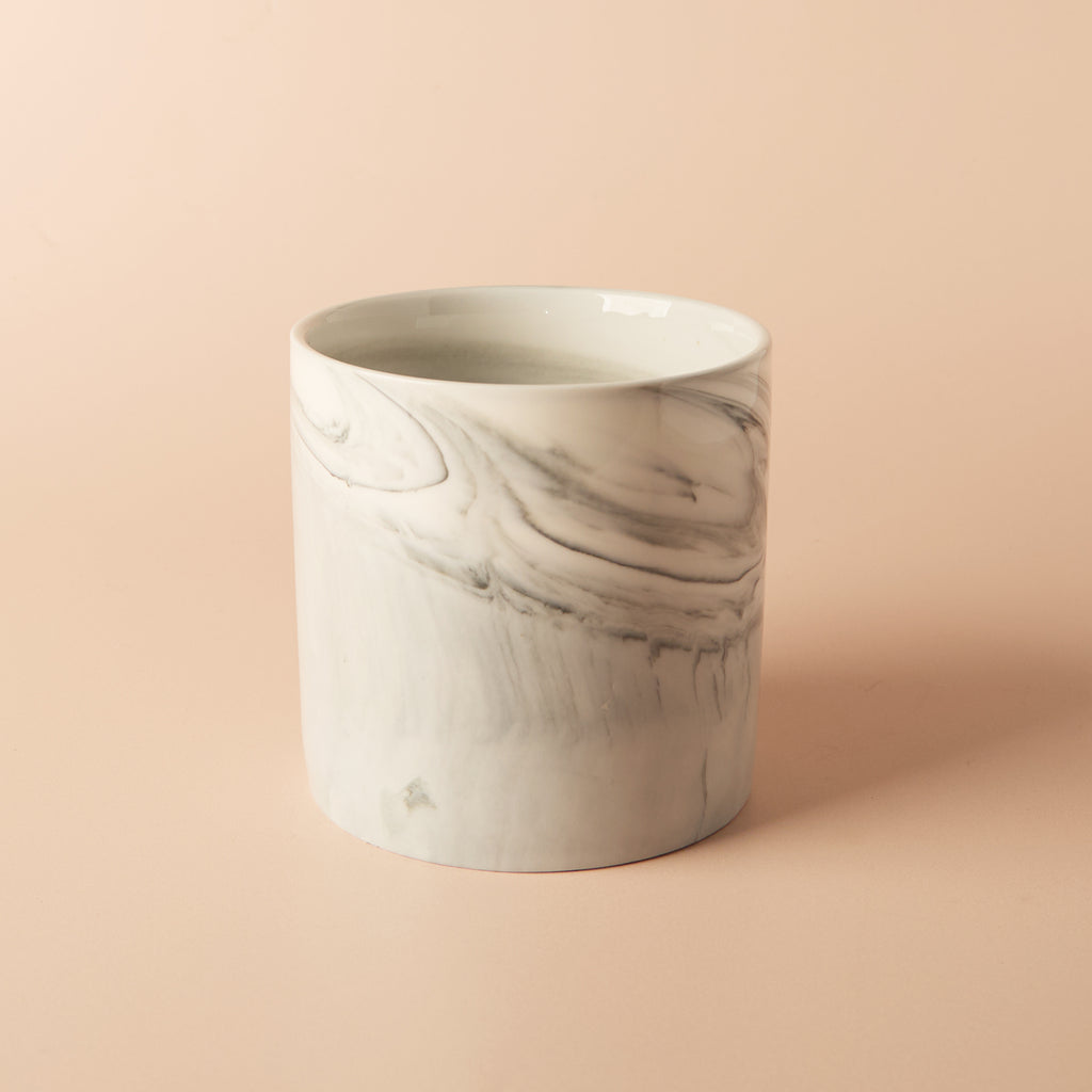 Ceramic Marble Glaze Candle Vessel