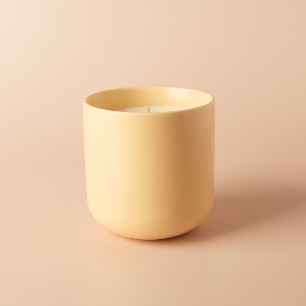 Ceramic Curved Edge Candle Vessel