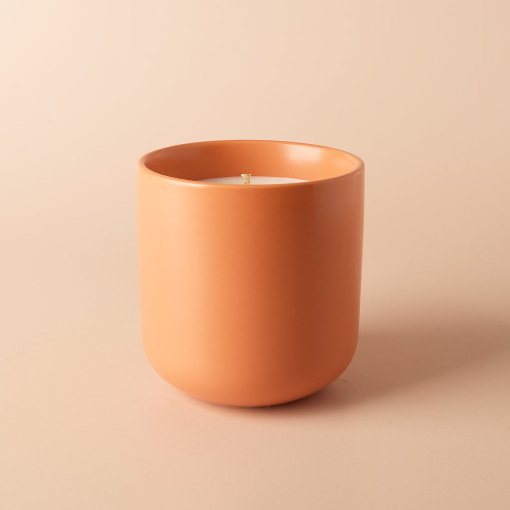 Ceramic Curved Edge Candle Vessel