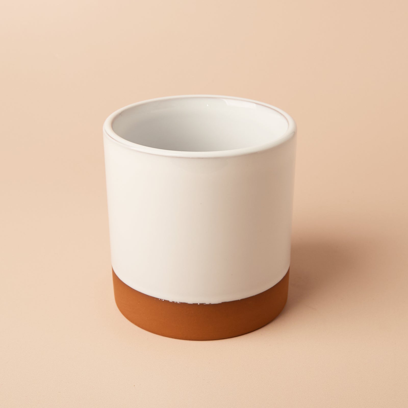 Ceramic Half Glaze Candle Vessel