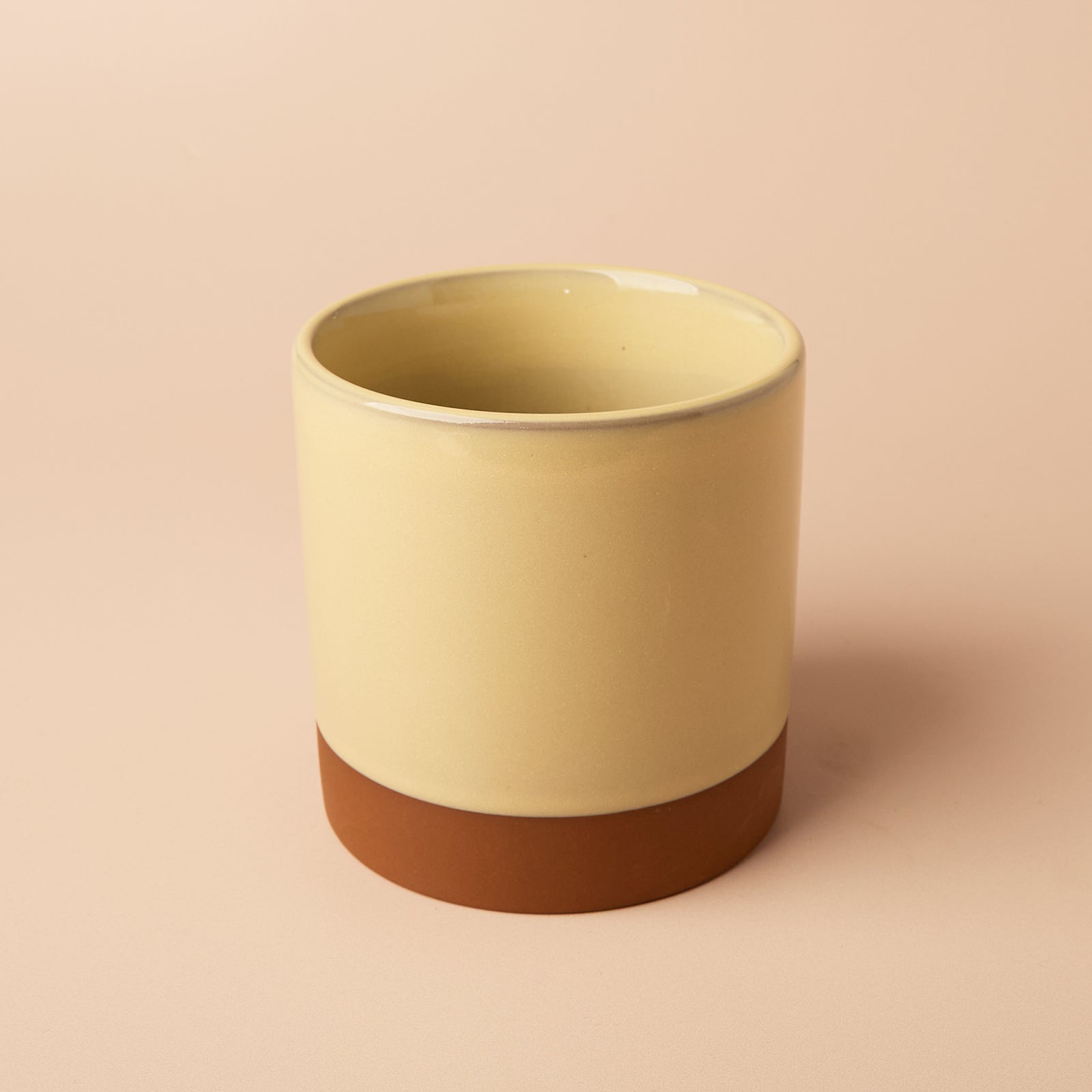 Ceramic Half Glaze Candle Vessel