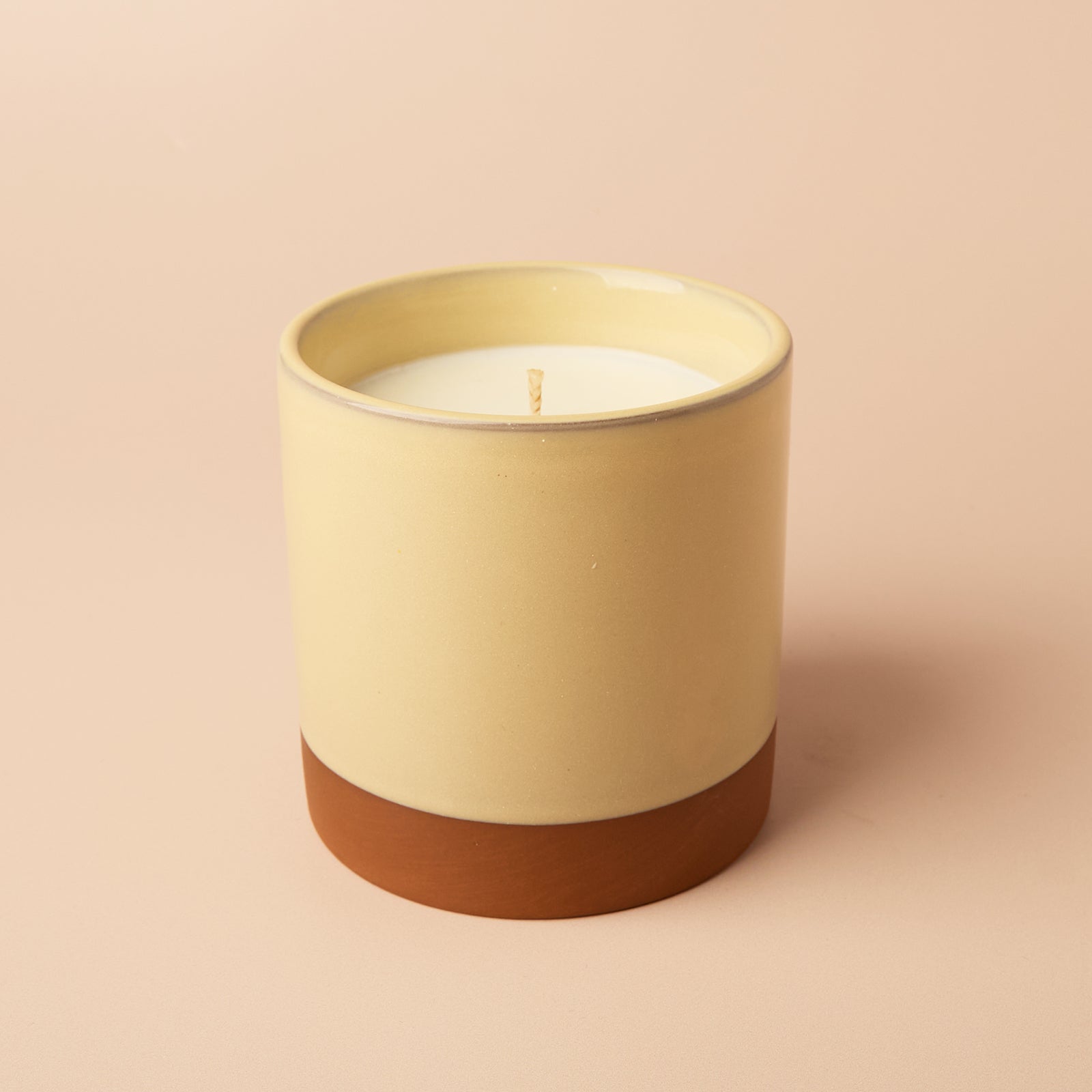 Ceramic Half Glaze Candle Vessel