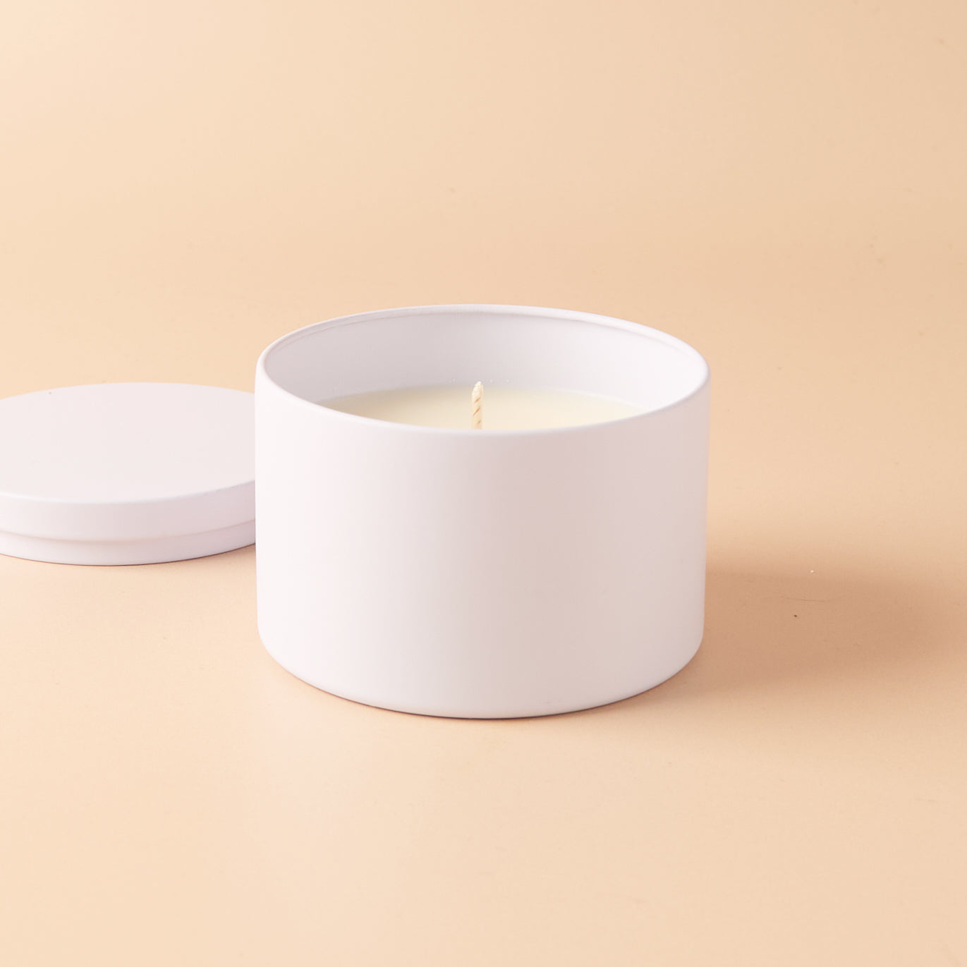 Orla 20cl Candle Tin with Lid - White (Seamless)