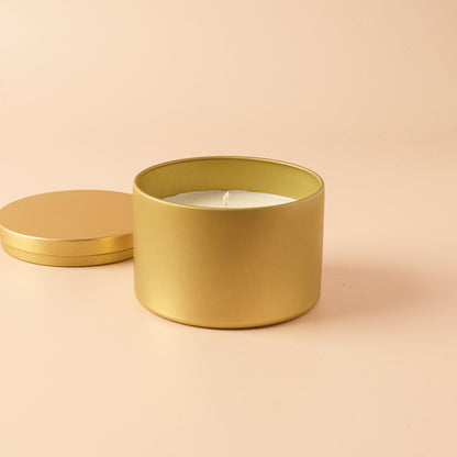Orla 20cl Candle Tin with Lid - Gold (Seamless)