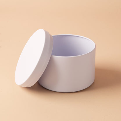 Orla 20cl Candle Tin with Lid - White (Seamless)