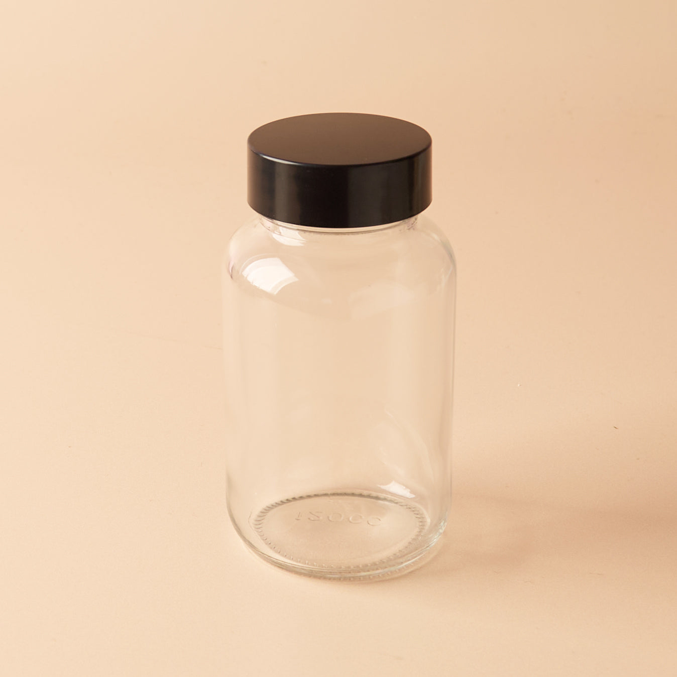 300ml Glass Bottle with Lid - Clear