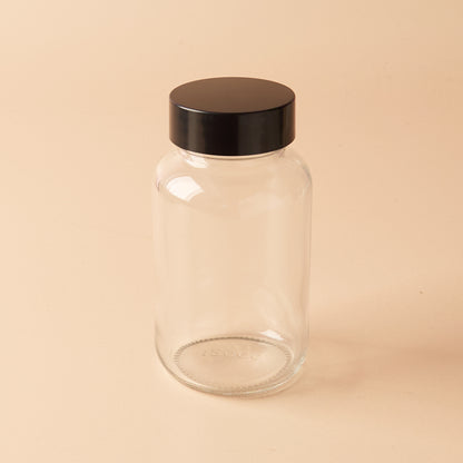 300ml Glass Bottle with Lid - Clear