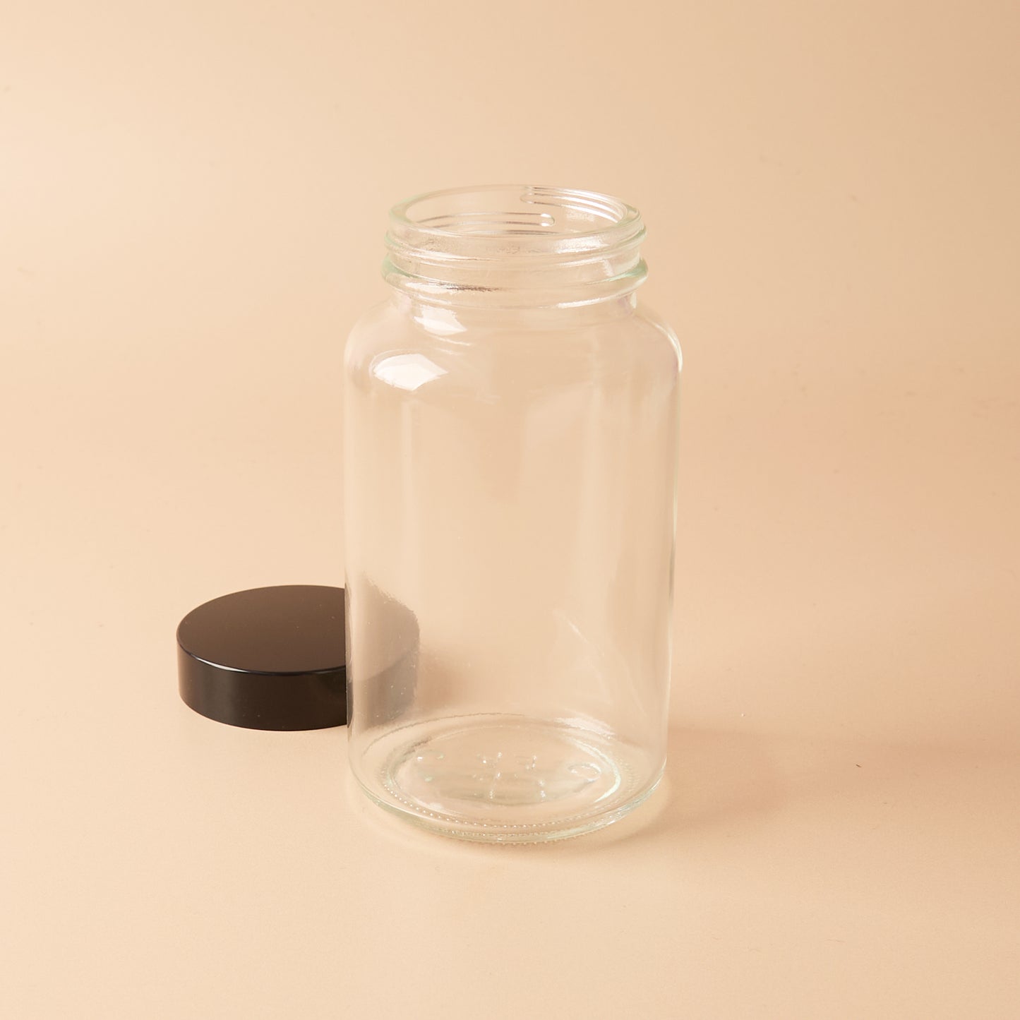 300ml Glass Bottle with Lid - Clear