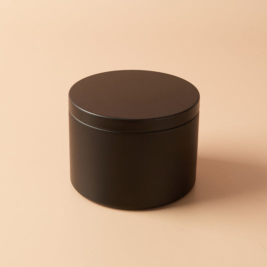 Orla 20cl Candle Tin with Lid - Black (Seamless)