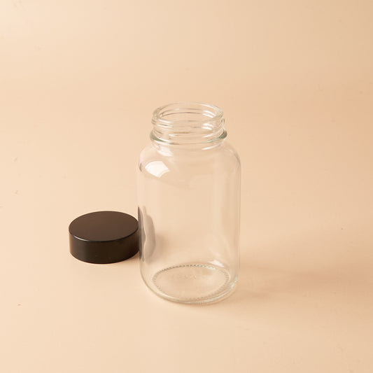 120ml Glass Bottle with Lid - Clear